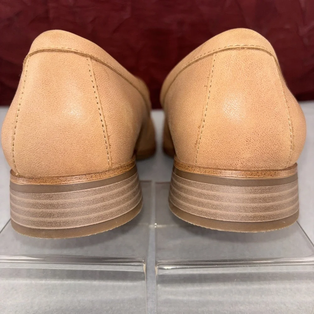 Lucky Brand Laurien Leather Slip On Loafers Shoes Pinky Beige Women's Size 9.5M